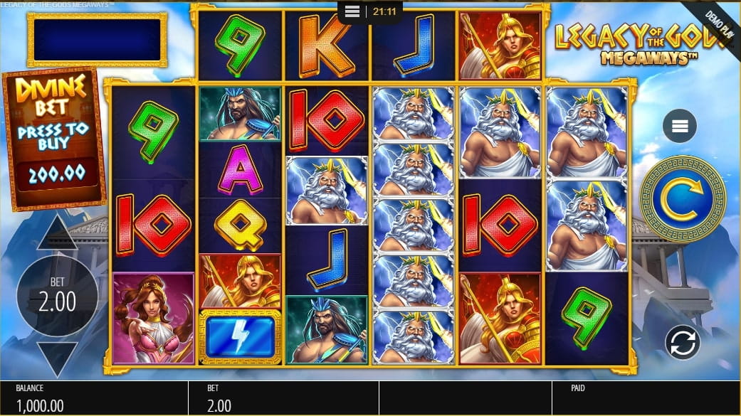 Legacy of the Gods Megaways slot machine