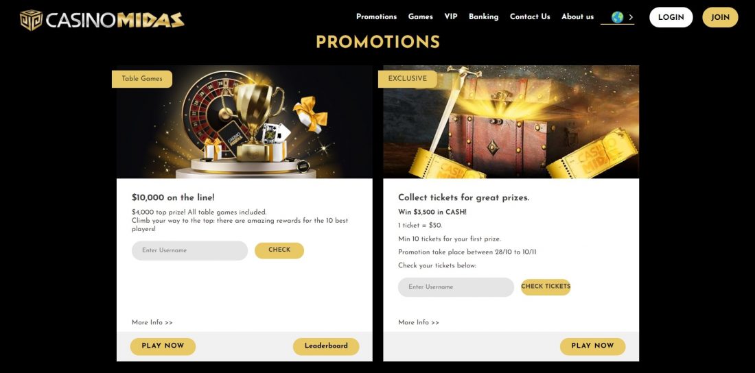 Midas Casino Bonus