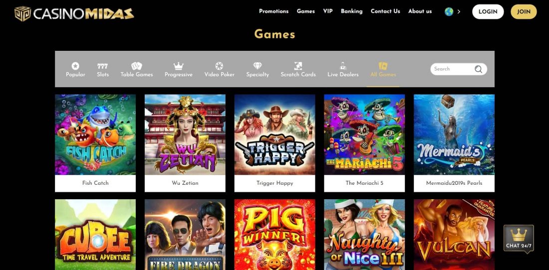 Midas Casino Games