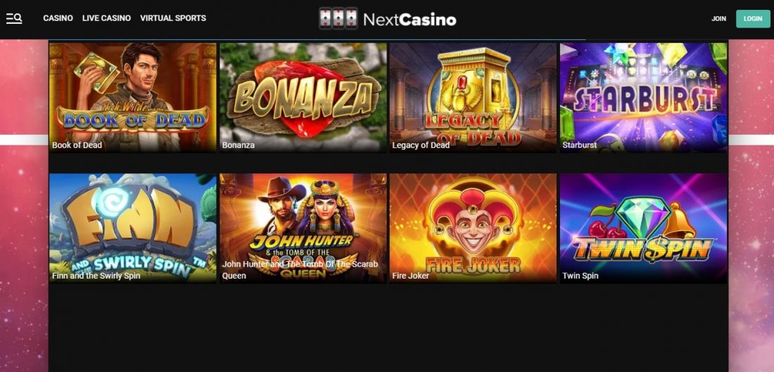 NextCasino mobile