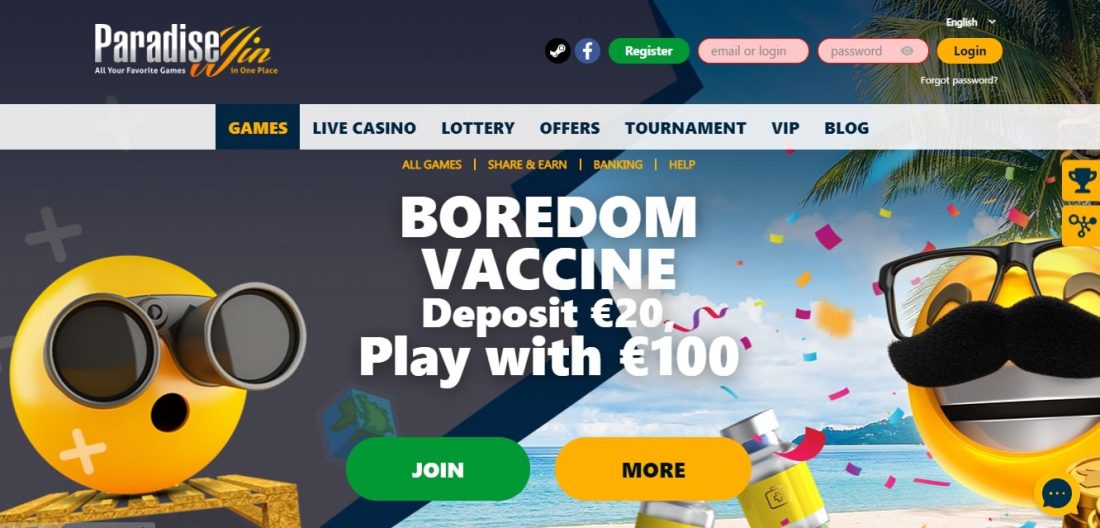 ParadiseWin Casino Login Process