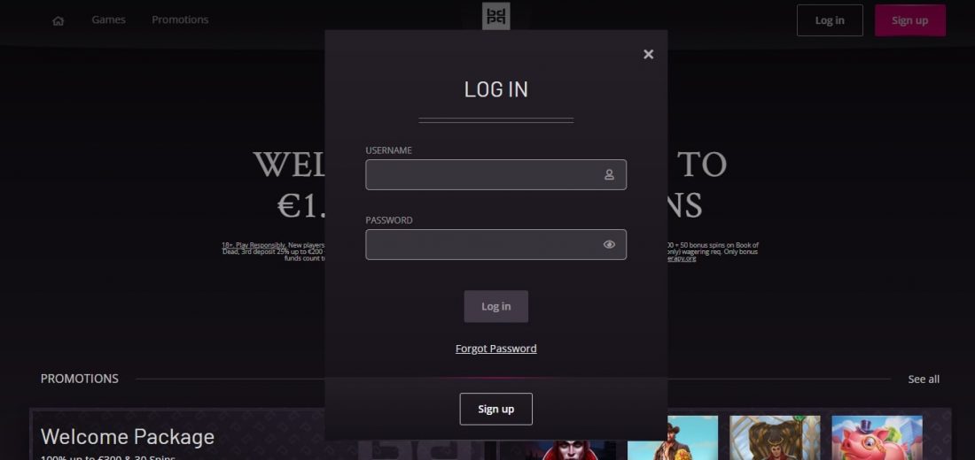 PlayGrand Casino Login Process