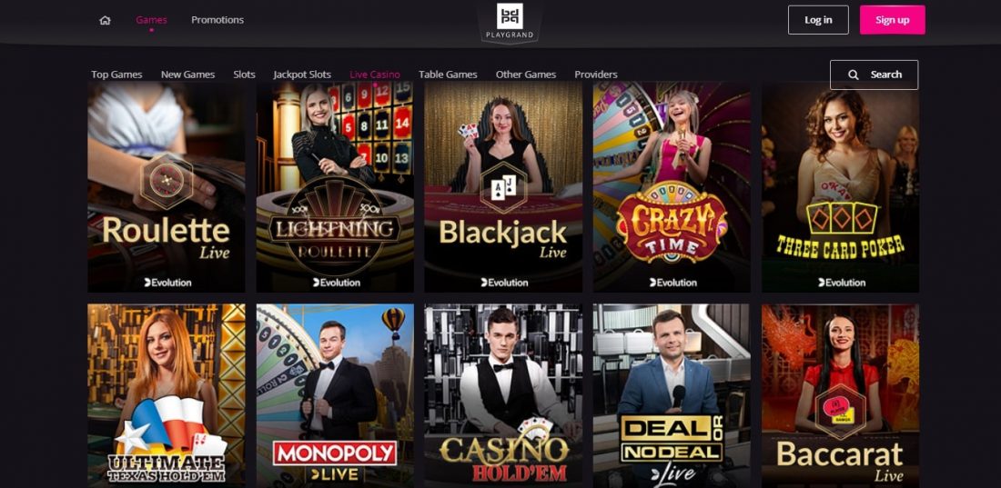 PlayGrand Live Casino