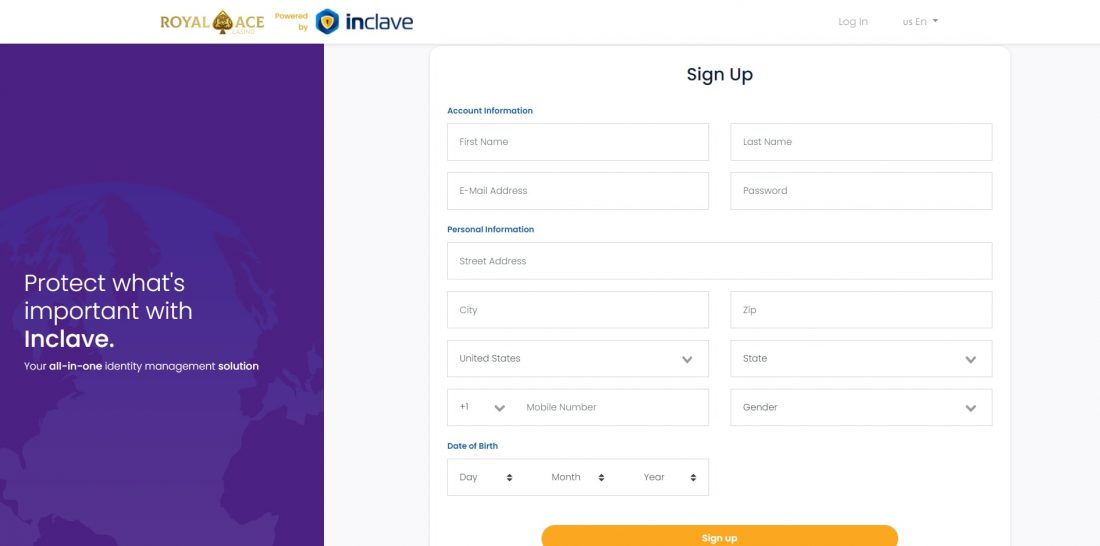 Royal Ace Casino Login Process