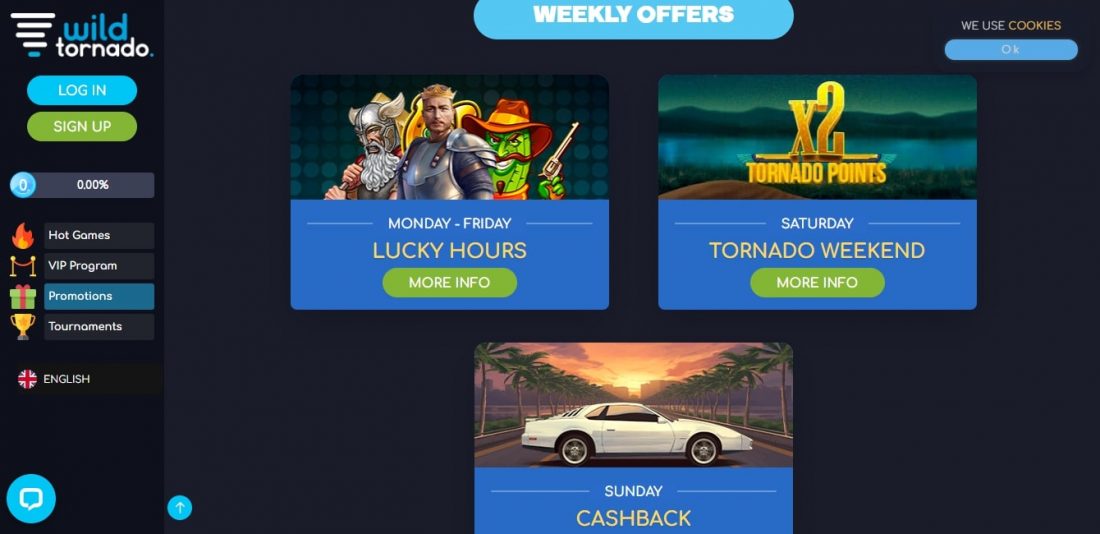 Wild Tornado promotions