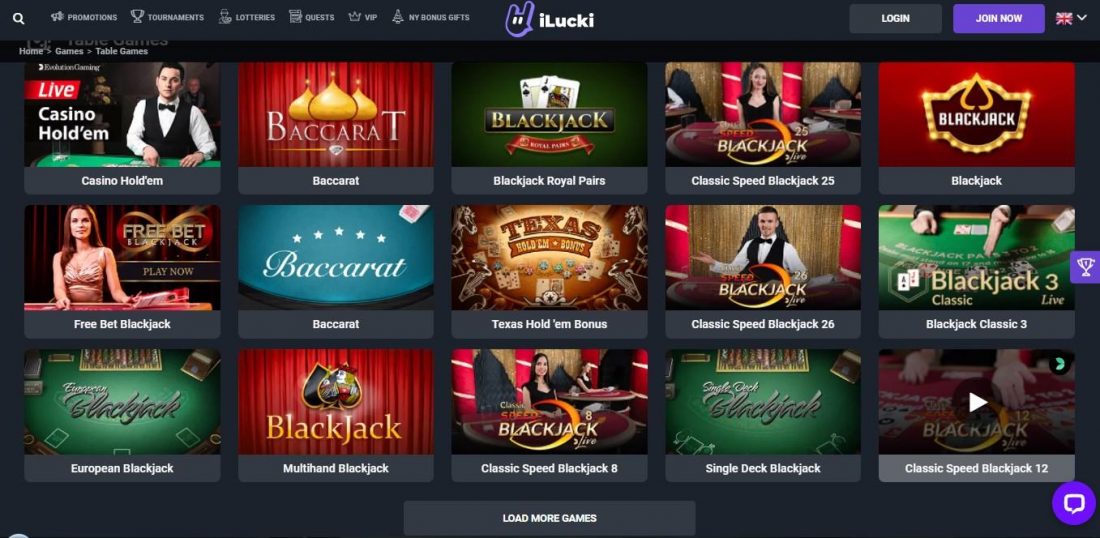 iLUCKI Casino table games