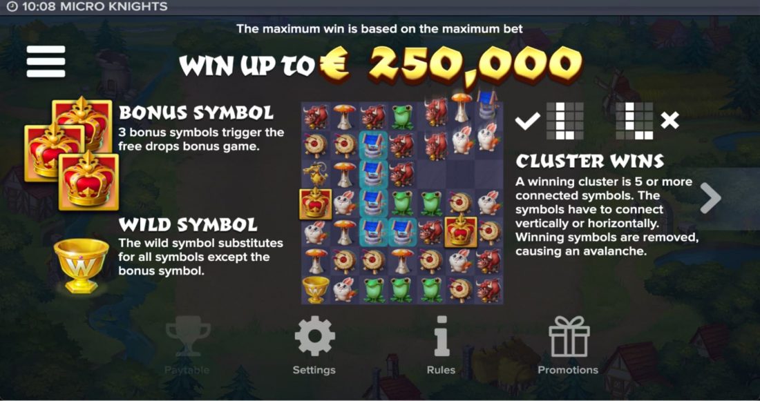 Micro Knights Slot win
