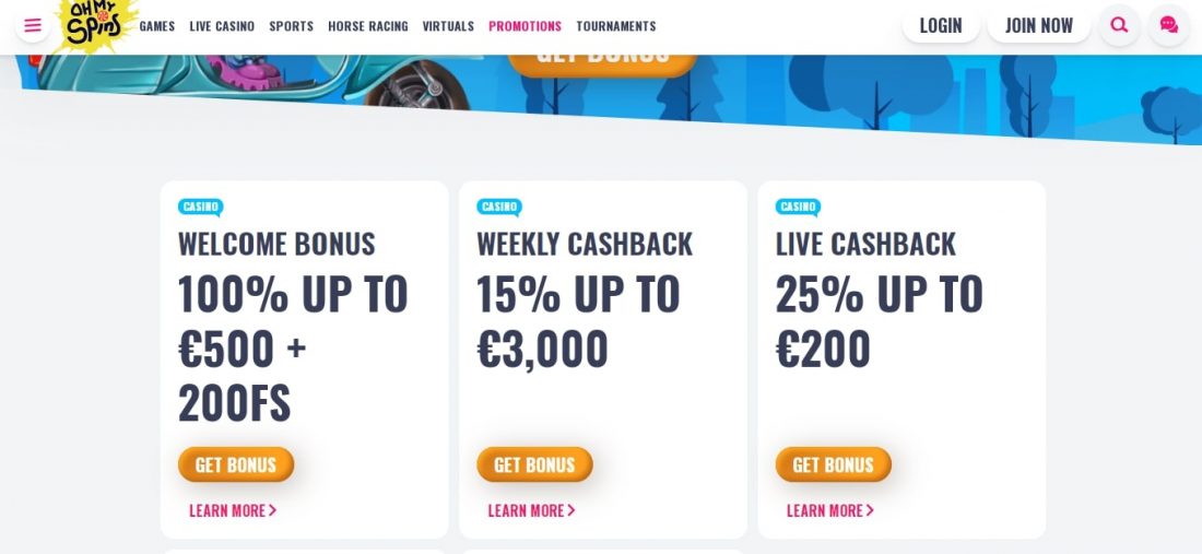 OhMySpins promotions