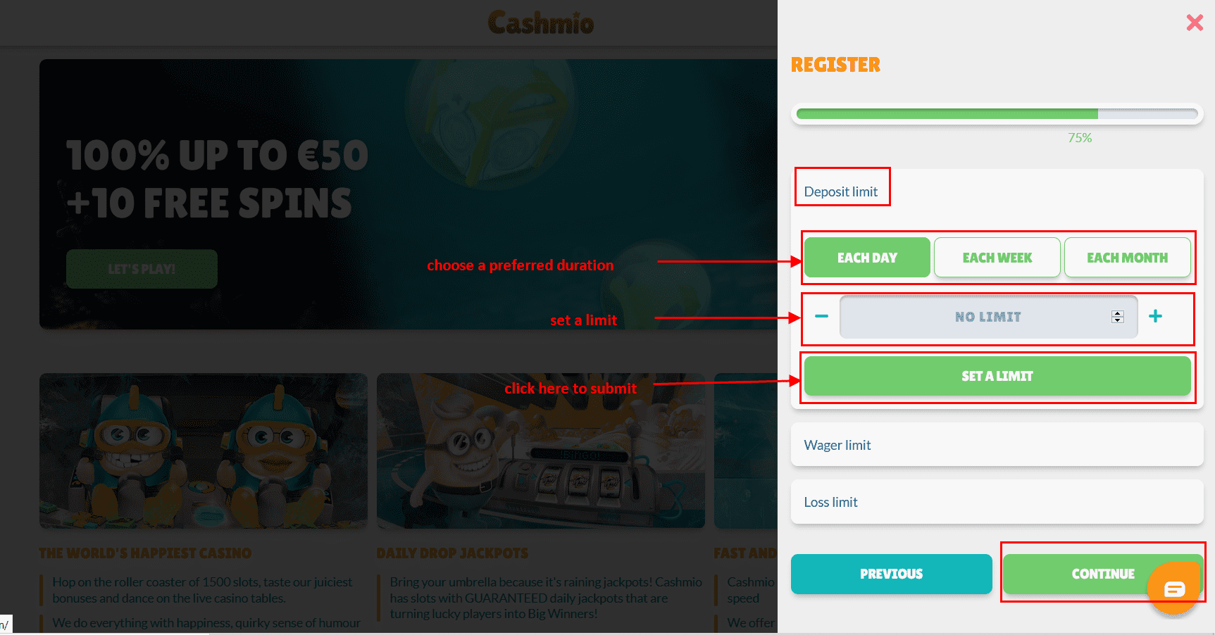 Cashmio casino