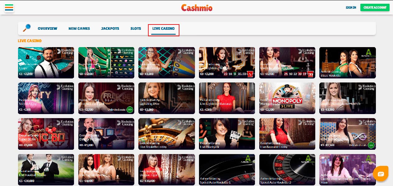 Cashmio casino