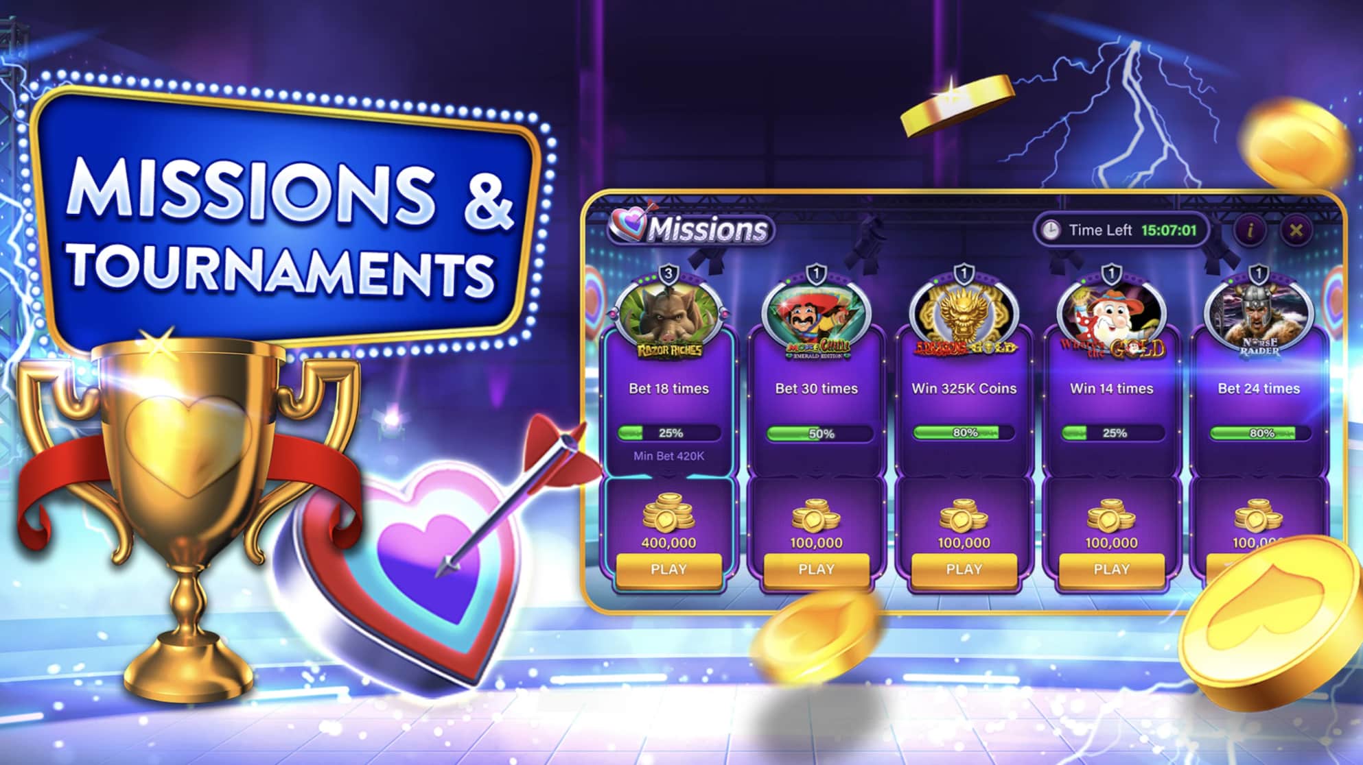 Catalogul jocurilor de noroc Heart of Vegas