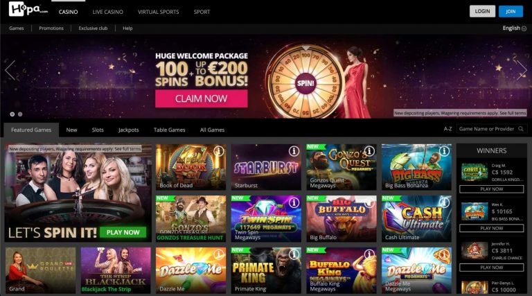 Hopa Casino - Best Free Spins and Deposit Bonus Review