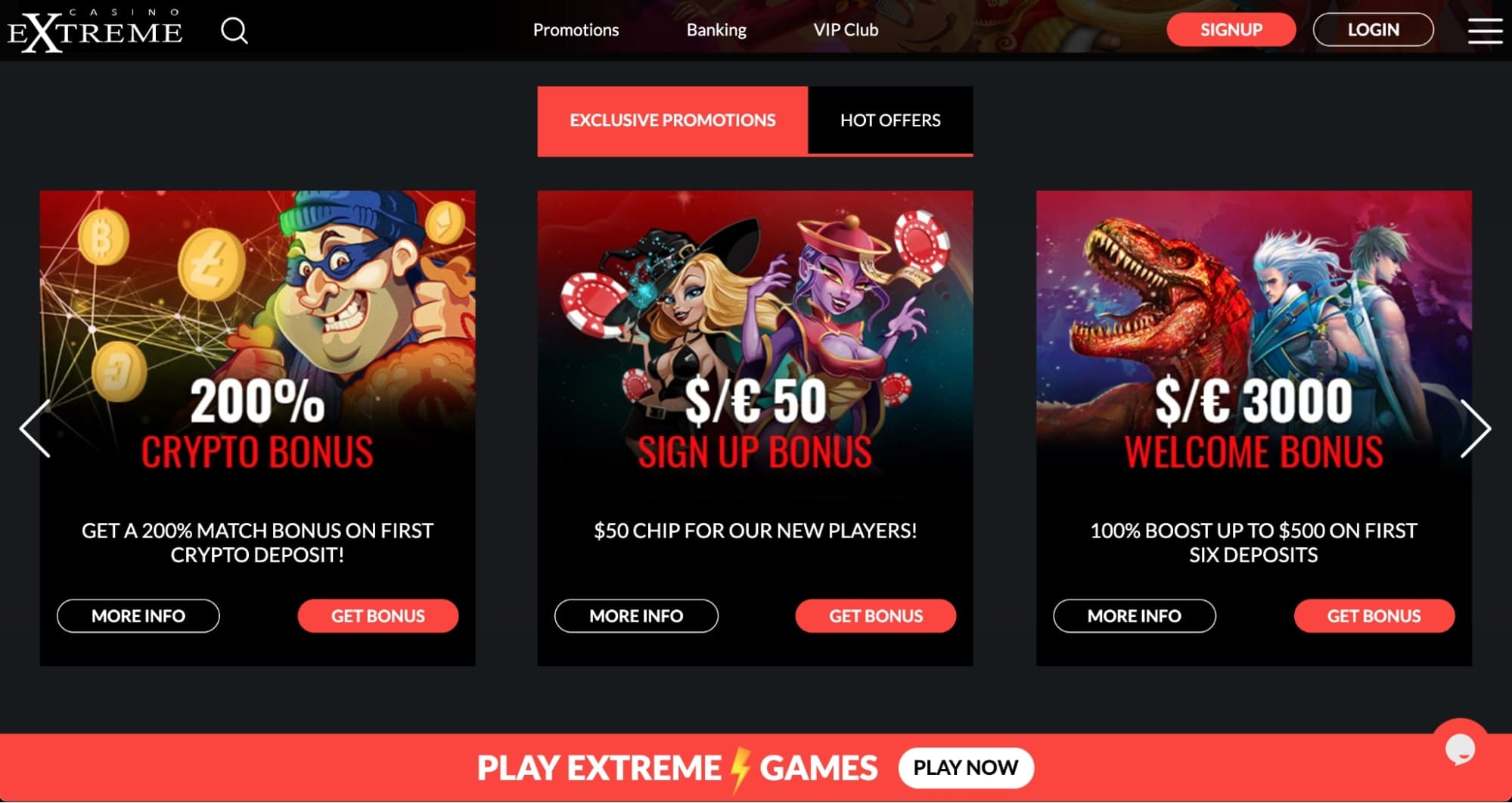 extreme casino ndb free spins