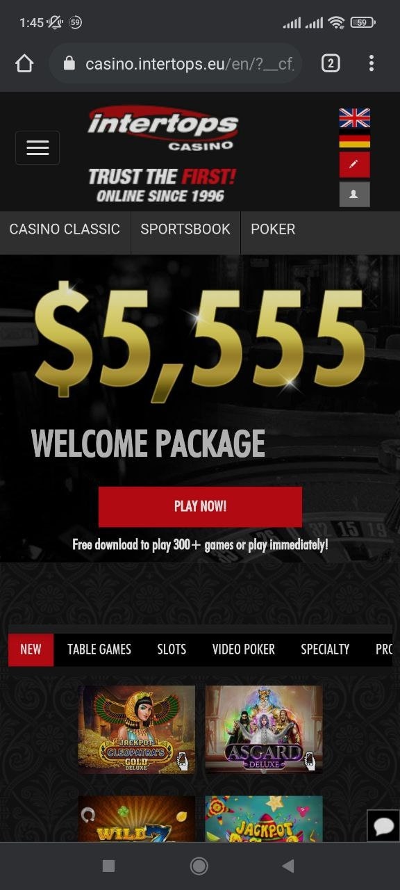 intertops casino code bonus all players