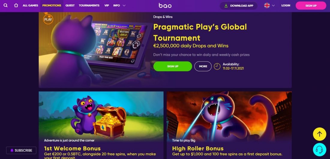 Bao Casino Welcome Bonus