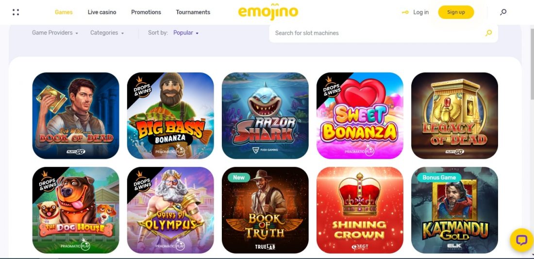 Emojino Casino Games