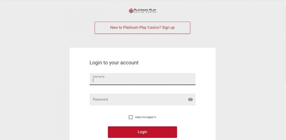 Platinum Play Casino Procesul de conectare