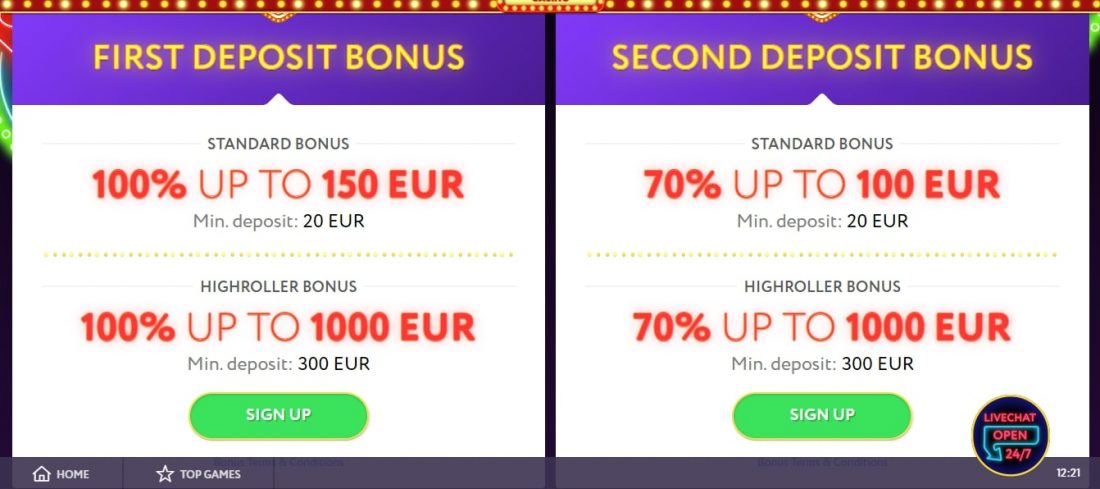 SlotWolf Casino Deposit Bonus