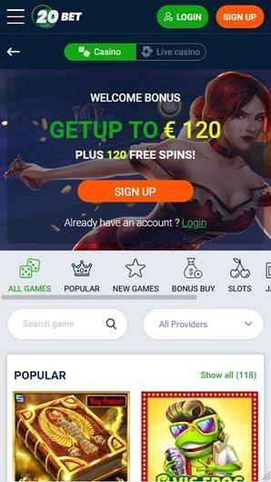 20bet casino mobile app