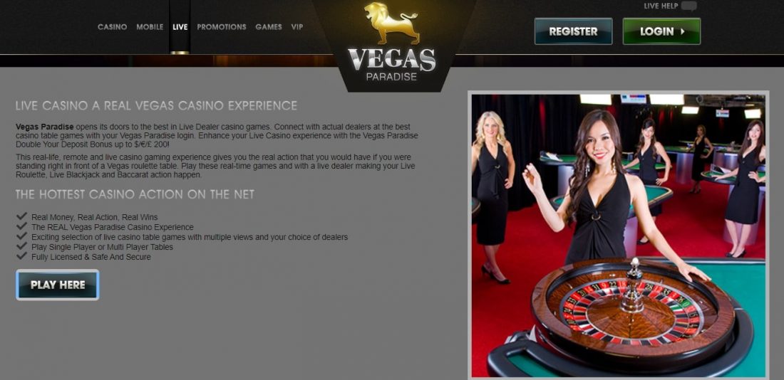 Vegas Paradise Live Casino