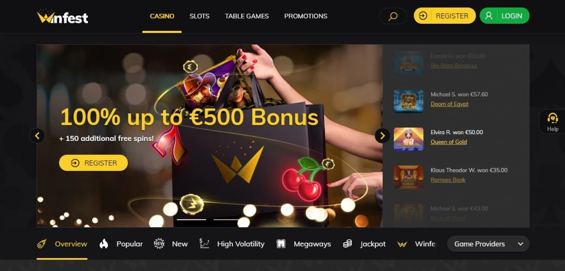 WinFest Casino Welcome Bonus 