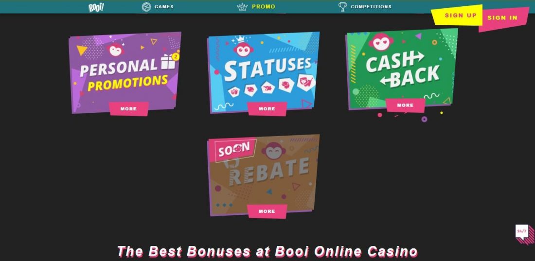 Booi Casino Special Bonuses