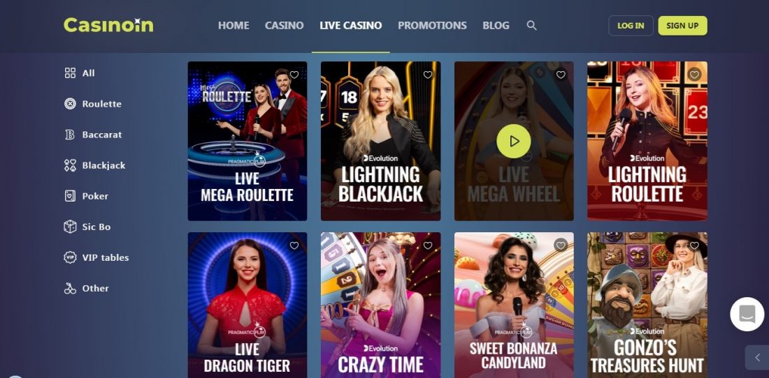 Casinoin Casino Table Games