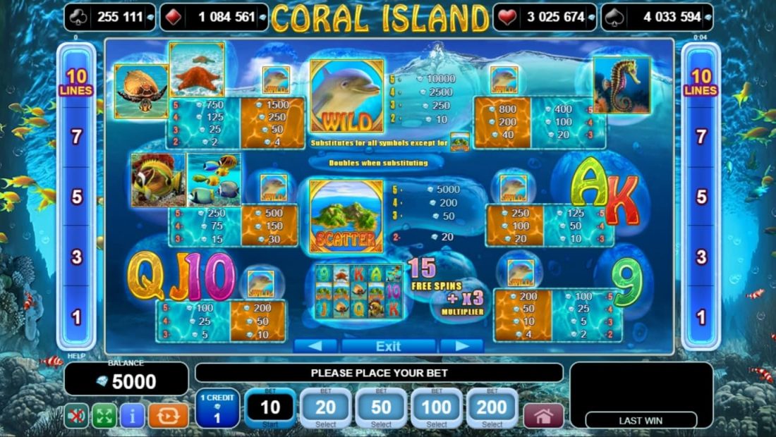 Coral Island Slot Machine