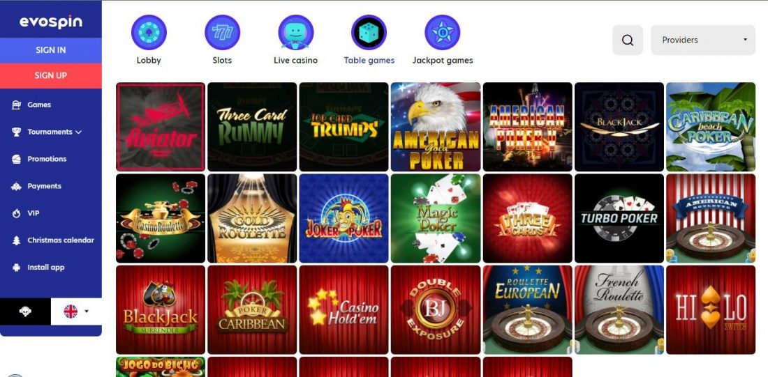 Evospin Casino Slots