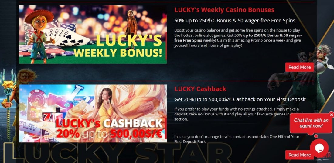 Lucky Star Casino Special Bonus