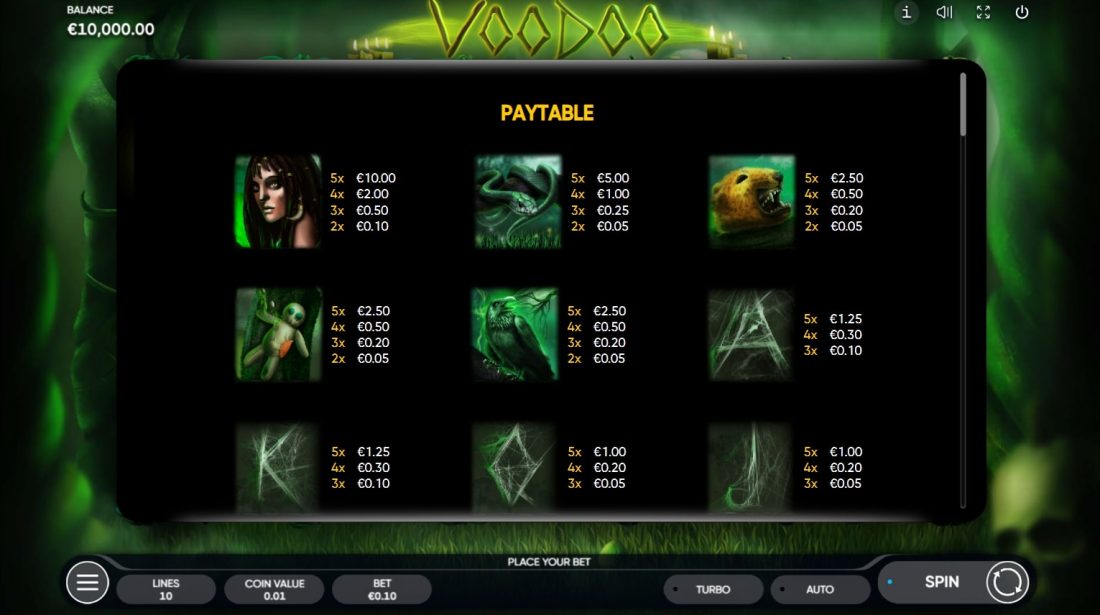 Voodoo Slot Game