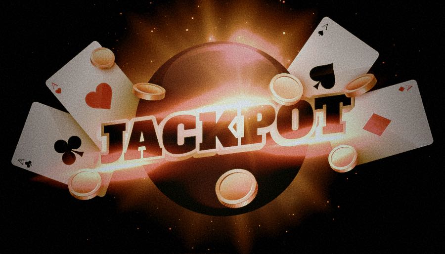 Jackpot Congratulation Background With Coins Casino Cards 1017 23679